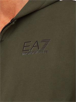 FELPA EA7 EMPORIO ARMANI VERDE in UOMO