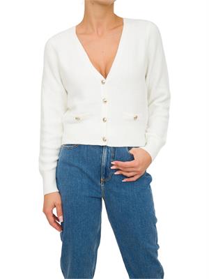 CARDIGAN GUESS JEANS BIANCO in DONNA