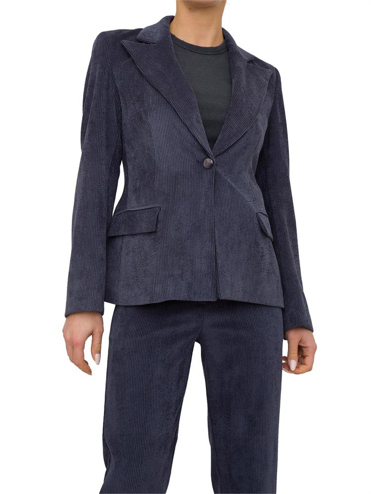 GIACCA MONOPETTO KOCCA BLU