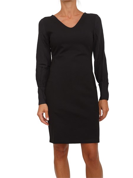 abito armani exchange in viscosa nera con scollo tondo dietro xw000756af16136