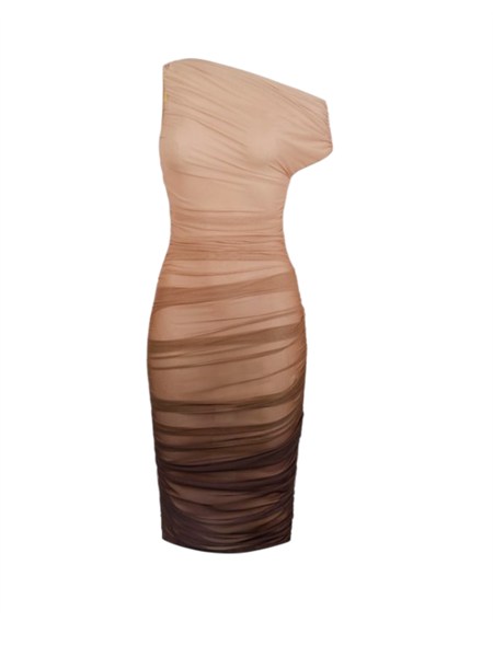 abito in tulle elisabetta franchi marrone e cipria ab93162e2
