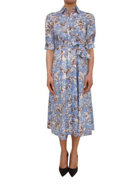 abito liu jo chemisier azzuro stampa floreale wa6349t4853