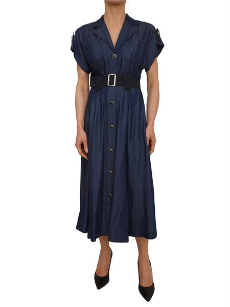 abito liu jo in denim chambray blu ua6315d0335