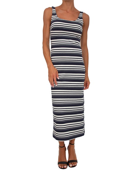 abito midi benedict kocca in tessuto a righe blu benedicteab8382