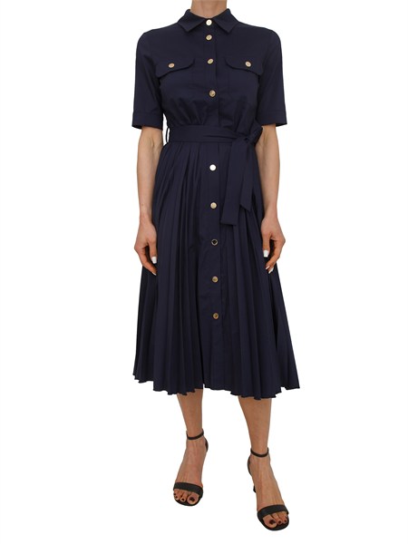 abito midi fracomina in misto cotone blu fr26sd4003w697f9