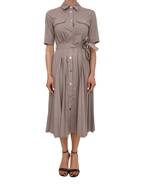 abito midi fracomina in misto cotone taupe fr26sd4003w697f9