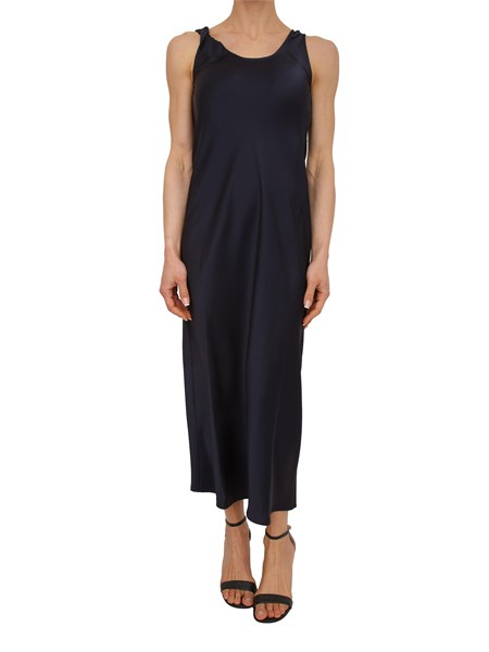 abito ovale marella in double satin blu mllovale