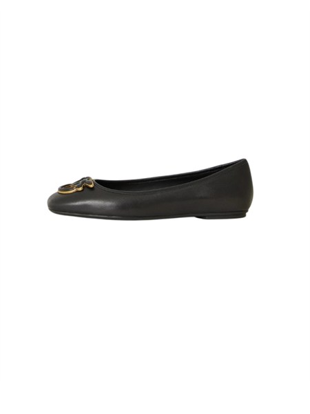 ballerine pinko in nappa nera con logo max03sd0379p003