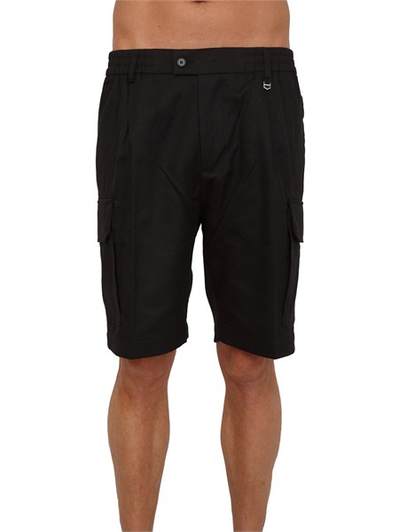 bermuda alvin antony morato in twill di cotone slub nero mmsh00237fa800194
