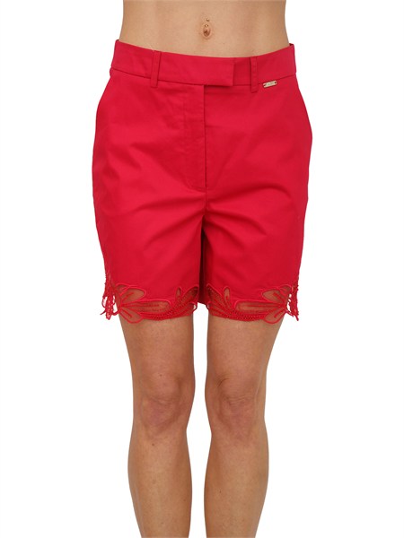 bermuda fracomina in cotone fuxia con ricami fs26sv6002w400e5