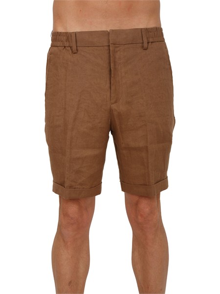 bermuda liu jo uomo in lino marrone qa6094t4346