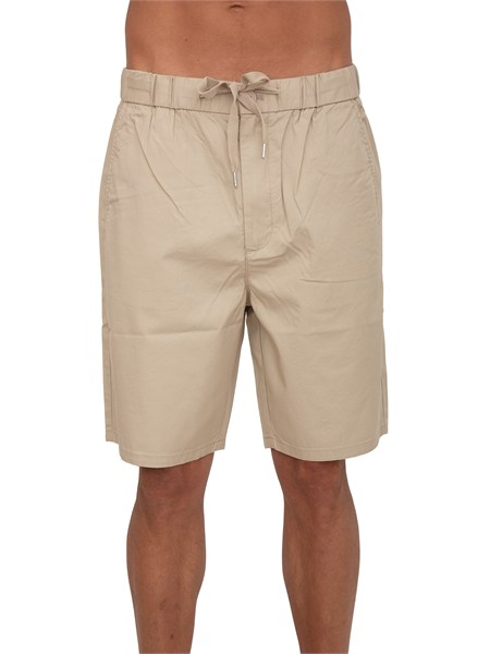 bermuda sun68 in popeline di cotone beige con tasche b36106