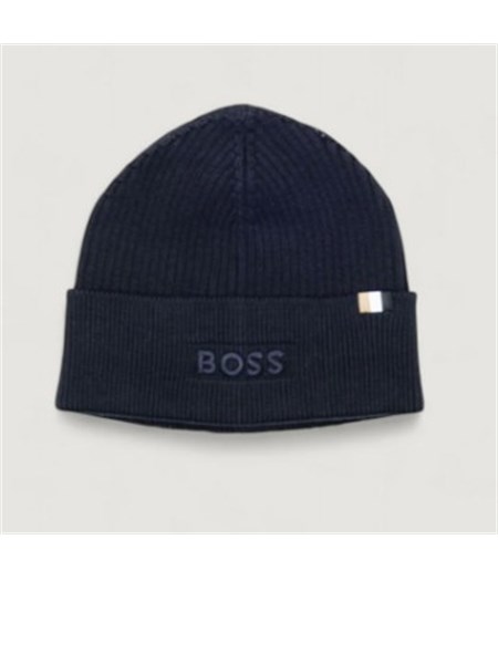 berretto boss uomo in misto lana blu magico r hat50522427