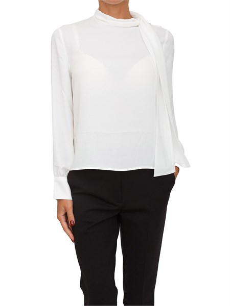 blusa elegante liu jo in crepe bianca mf5281t4241