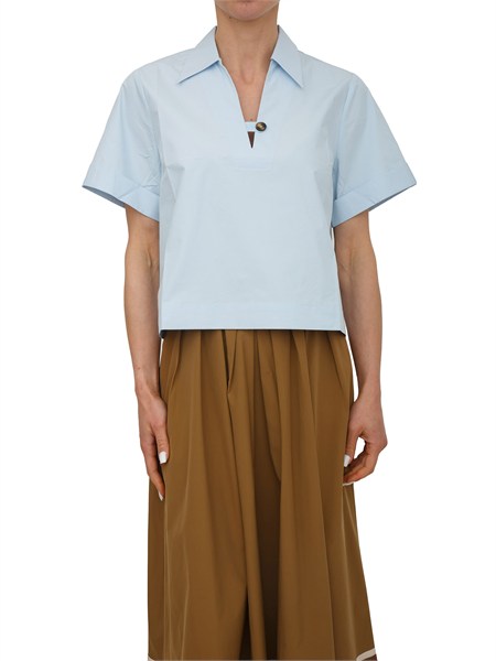 blusa fiordi fracomina in cotone celeste 41bb fiordi