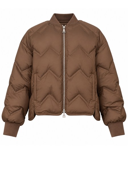 bomber ermanno firenze in nylon marrone a005ex0