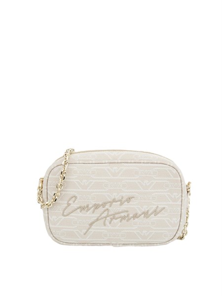 borsa a spalla cotone donna emporio armani avorio ew001891af16095