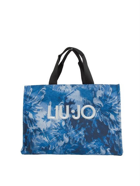 borsa a spalla cotone donna liu jo blu denim 2a5013d0001