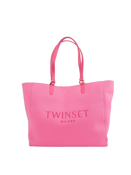 borsa a spalla cotone donna twin set fuxia 251td8270