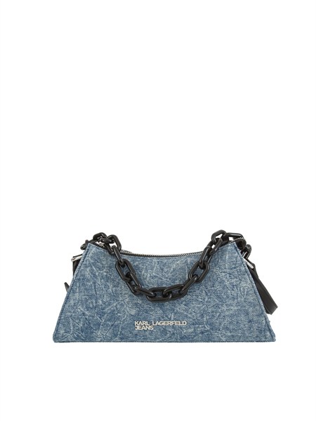 borsa a spalla donna klagerfeld blu denim 261mklb2w30123