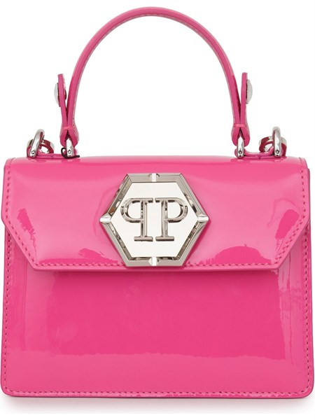 borsa a spalla pelle donna philipp plein fuxia wba1722ple077n