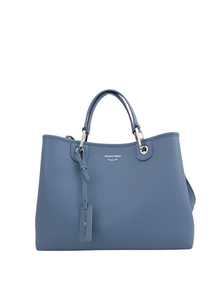 borsa a spalla poliuretano donna emporio armani azzurro ew000360af12036