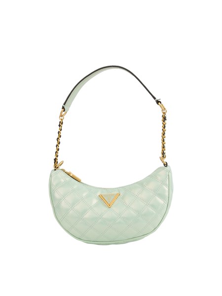 borsa a spalla poliuretano donna guess jeans acquamarina hwqi8748120