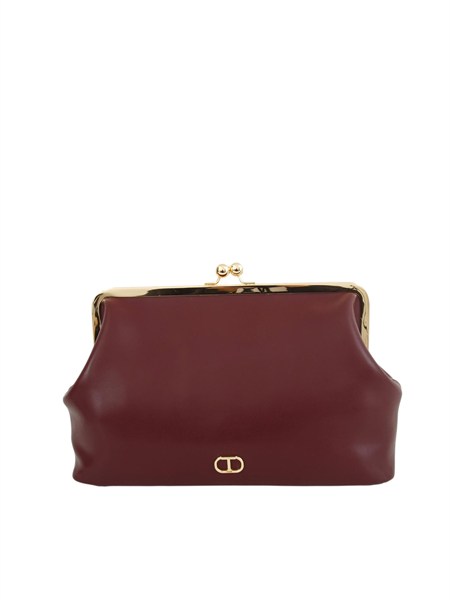 borsa a tracolla twinset a clutch con oval t bordeaux 252td8330