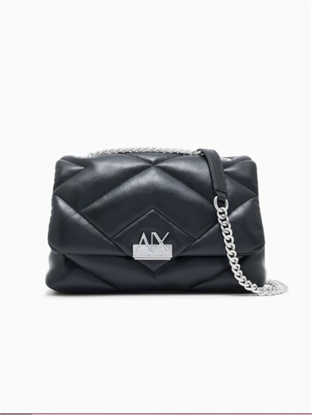 borsa armani exchange in ecopelle nera xw000355af26568