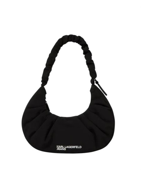 borsa hobo piccola karl lagerfeld jeans in nylon nero 261mklb2w30146