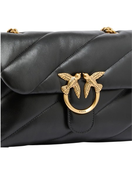 borsa love bag puff pinko in pelle nera fibbia oro 100038a0f2