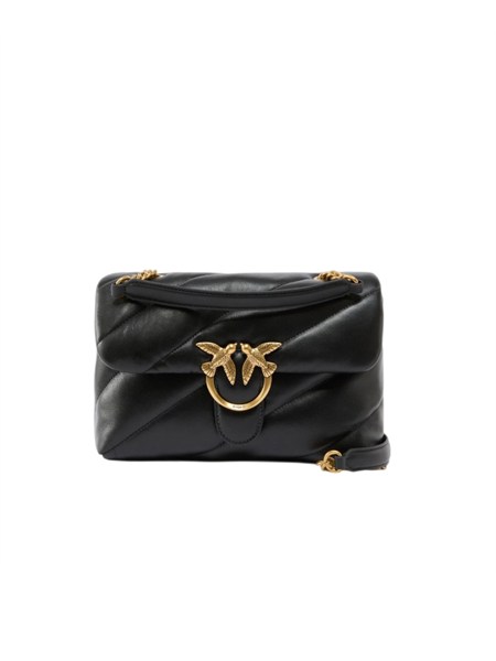 borsa love bag puff pinko in pelle nera fibbia oro 100038a0f2
