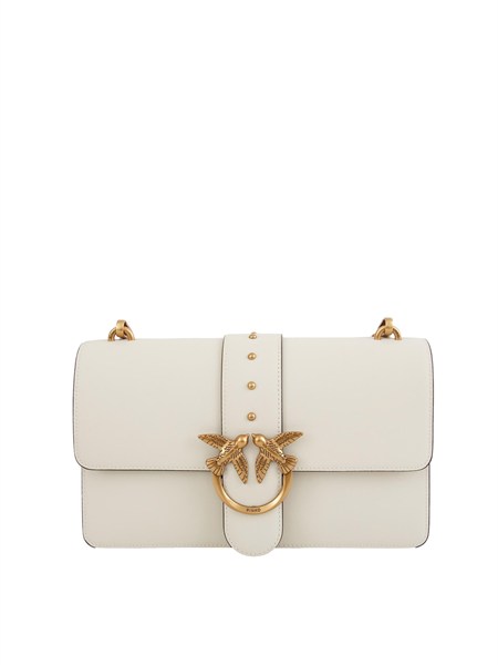 borsa media love bag one pinko in pelle bianca 105857a0f1