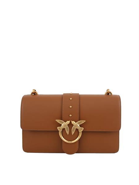 borsa media love bag one pinko in pelle marrone 105857a0f1
