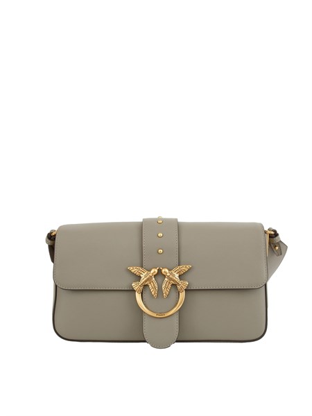 borsa pinko love bag slouchy in pelle grigio taupe 104524a0qo