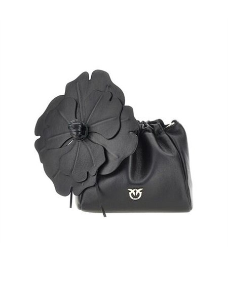 borsetta pinko in pelle nera maxi fiore 107678a0f2