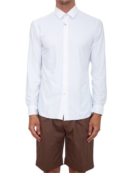 camicia corneliani in tessuto bielastico bianco 27px782761470