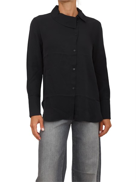 camicia donna armani exchange in crepe di viscosa nero xw001252af16117
