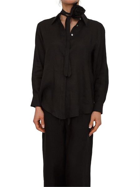 camicia editore marella in puro lino nero mlseditore