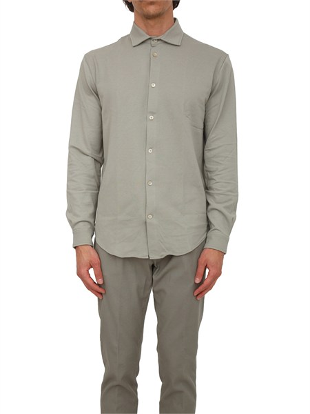camicia eleventy uomo in piquet di cotone verde m75camm13tes0m120
