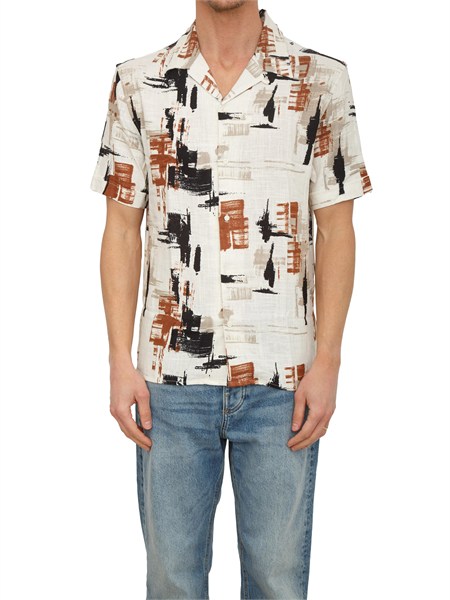 camicia honolulu antony morato in viscosa avorio stampa astratta mmss00189fa430659