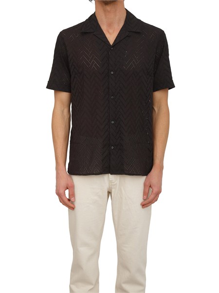 camicia honolulu antony morato in viscosa nera stampata mmss00189fa440068