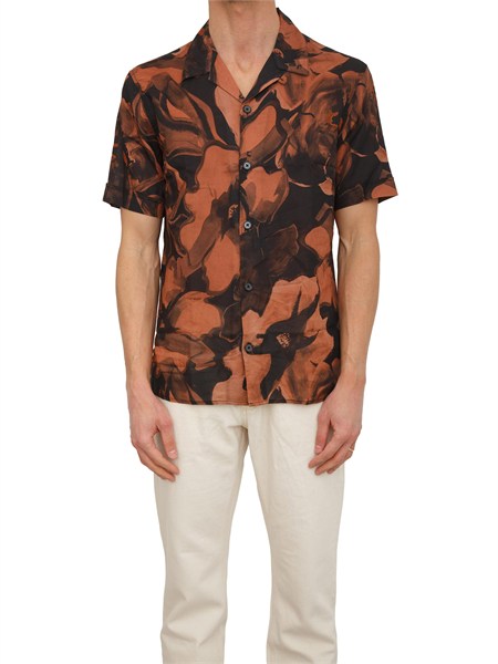 camicia honolulu antony morato in viscosa ruggine stampata mmss00189fa430658