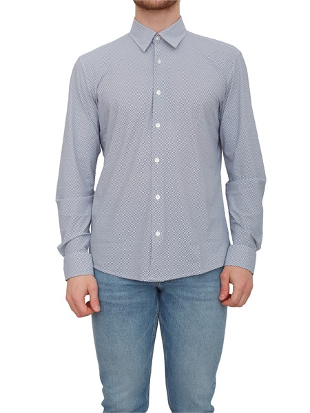 camicia liam boss uomo in cotone bianco microfantasia p liam k f 26150562148
