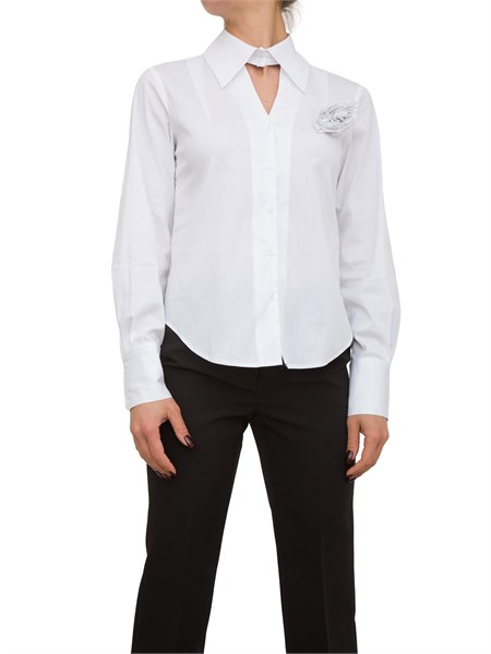 camicia manica lunga donna blugirl bianco ra4004t2392