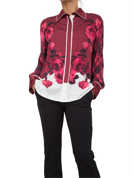 camicia manica lunga donna blugirl rosso rf4184t3836