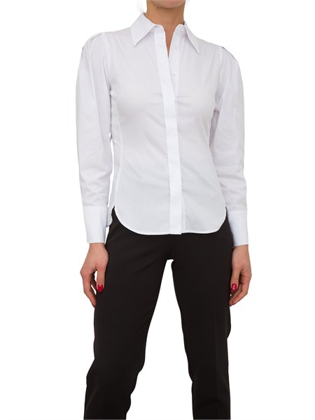 camicia manica lunga donna nenette bianco finess