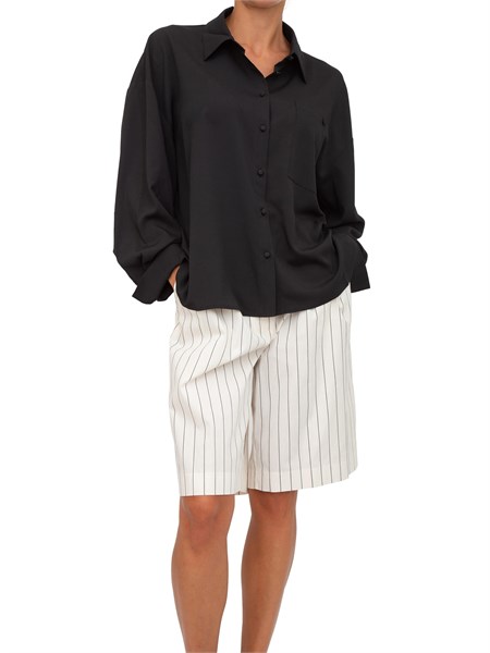 camicia manica lunga donna twin set nero 251ap2246