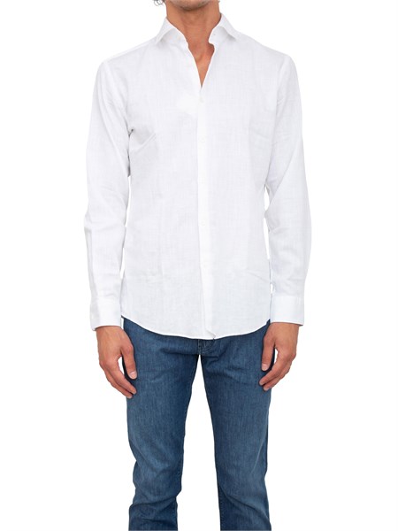 camicia manica lunga uomo boss bianco kason50539775