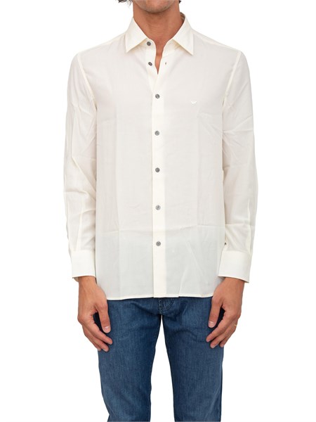 camicia manica lunga uomo emporio armani avorio em001537af14214